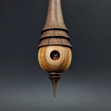 Load image into Gallery viewer, Birdhouse spindle in canarywood and walnut