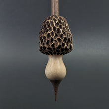 Load image into Gallery viewer, Morel mushroom support spindle in maple and walnut