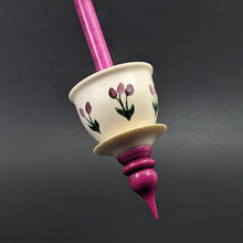 Load image into Gallery viewer, Teacup spindle in holly and hand dyed curly maple
