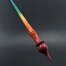 Load image into Gallery viewer, Russian style spindle in hand dyed curly maple