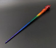 Load image into Gallery viewer, Russian style spindle in hand dyed curly maple