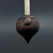 Load image into Gallery viewer, Sheep support spindle in walnut and curly maple