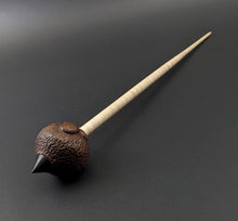 Load image into Gallery viewer, Sheep support spindle in walnut and curly maple