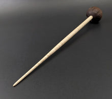 Load image into Gallery viewer, Sheep support spindle in walnut and curly maple