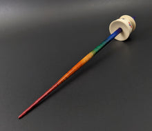 Load image into Gallery viewer, Teacup spindle in holly and hand dyed curly maple (<font color="red"<b>RESERVED</b></font> for Ann)