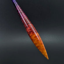 Load image into Gallery viewer, Phang spindle in hand dyed curly maple
