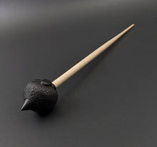 Load image into Gallery viewer, Sheep support spindle in African blackwood and curly maple