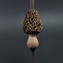 Load image into Gallery viewer, Morel mushroom support spindle in maple and walnut