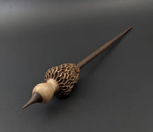 Load image into Gallery viewer, Morel mushroom support spindle in maple and walnut