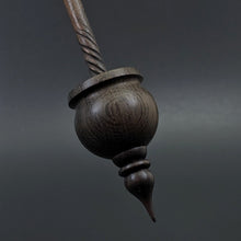 Load image into Gallery viewer, Cauldron spindle in bog oak and walnut