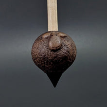 Load image into Gallery viewer, Sheep support spindle in walnut and curly maple