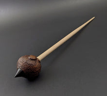 Load image into Gallery viewer, Sheep support spindle in walnut and curly maple