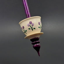 Load image into Gallery viewer, Teacup spindle in holly and hand dyed curly maple