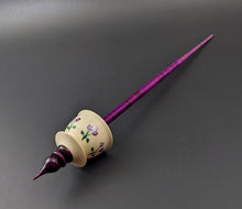 Load image into Gallery viewer, Teacup spindle in holly and hand dyed curly maple