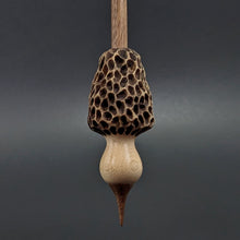 Load image into Gallery viewer, Morel mushroom support spindle in maple and walnut