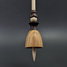 Load image into Gallery viewer, Tiny dancer spindle in canarywood, East Indian rosewood, and curly maple