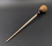 Load image into Gallery viewer, Tiny dancer spindle in canarywood, East Indian rosewood, and curly maple