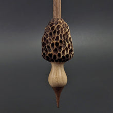 Load image into Gallery viewer, Morel mushroom support spindle in maple and walnut