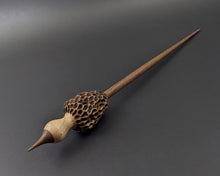 Load image into Gallery viewer, Morel mushroom support spindle in maple and walnut