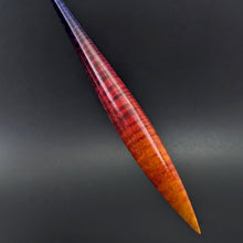 Load image into Gallery viewer, Phang spindle in hand dyed curly maple