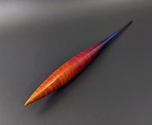 Load image into Gallery viewer, Phang spindle in hand dyed curly maple