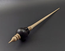 Load image into Gallery viewer, Bird bead spindle in African blackwood and curly maple
