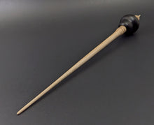 Load image into Gallery viewer, Bird bead spindle in African blackwood and curly maple