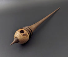 Load image into Gallery viewer, Birdhouse spindle in maple burl and walnut