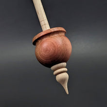 Load image into Gallery viewer, Cauldron spindle in pink ivory and curly maple