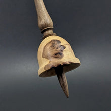 Load image into Gallery viewer, Bell support spindle in elm burl and walnut