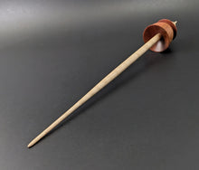 Load image into Gallery viewer, Teacup spindle in pink ivory and curly maple (<font color="red"<b>RESERVED</b></font> for MLSprague)
