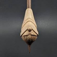 Load image into Gallery viewer, Gnome support spindle in maple burl and walnut