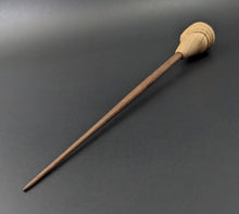 Load image into Gallery viewer, Gnome support spindle in maple burl and walnut
