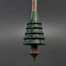 Load image into Gallery viewer, Pine tree spindle in hand dyed walnut and walnut