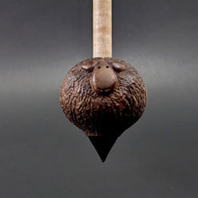 Load image into Gallery viewer, Sheep support spindle in walnut and curly maple