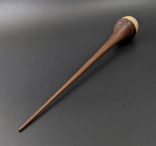 Load image into Gallery viewer, Birdhouse spindle in maple burl and walnut (<font color="red"<b>RESERVED</b></font> for PerditaXdream)