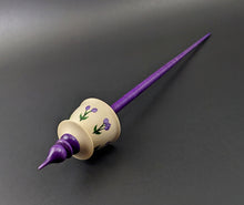Load image into Gallery viewer, Teacup spindle in holly and hand dyed curly maple