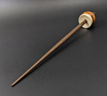 Load image into Gallery viewer, Cauldron spindle in holly, amboyna burl, and walnut