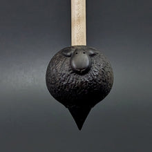 Load image into Gallery viewer, Sheep support spindle in African blackwood and curly maple