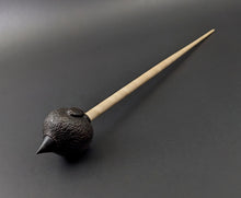 Load image into Gallery viewer, Sheep support spindle in African blackwood and curly maple