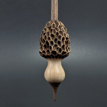 Load image into Gallery viewer, Morel mushroom support spindle in maple and walnut