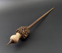 Load image into Gallery viewer, Morel mushroom support spindle in maple and walnut