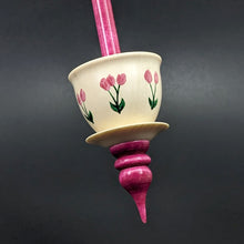 Load image into Gallery viewer, Teacup spindle in holly and hand dyed curly maple
