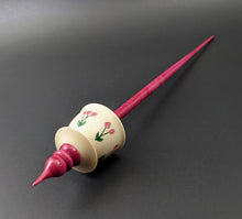 Load image into Gallery viewer, Teacup spindle in holly and hand dyed curly maple