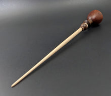 Load image into Gallery viewer, Tiny dancer spindle in Bolivian rosewood, padauk, and curly maple