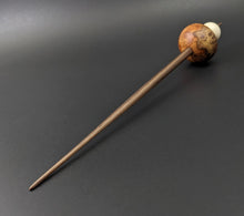 Load image into Gallery viewer, Mushroom support spindle in amboyna burl, holly, and walnut