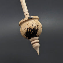 Load image into Gallery viewer, Cauldron spindle in maple burl and curly maple