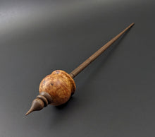 Load image into Gallery viewer, Cauldron spindle in amboyna burl and walnut