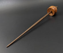 Load image into Gallery viewer, Cauldron spindle in amboyna burl and walnut
