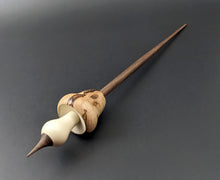 Load image into Gallery viewer, Mushroom support spindle in maple burl, holly, and walnut